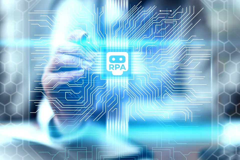Circuito digital com o ícone de RPA